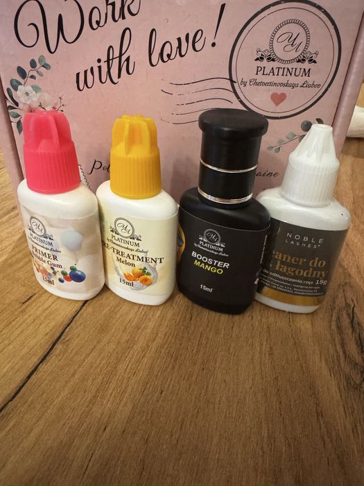 Zestaw do rzęs ( remover, kleaner, boster, primer, bonger, super Fan)