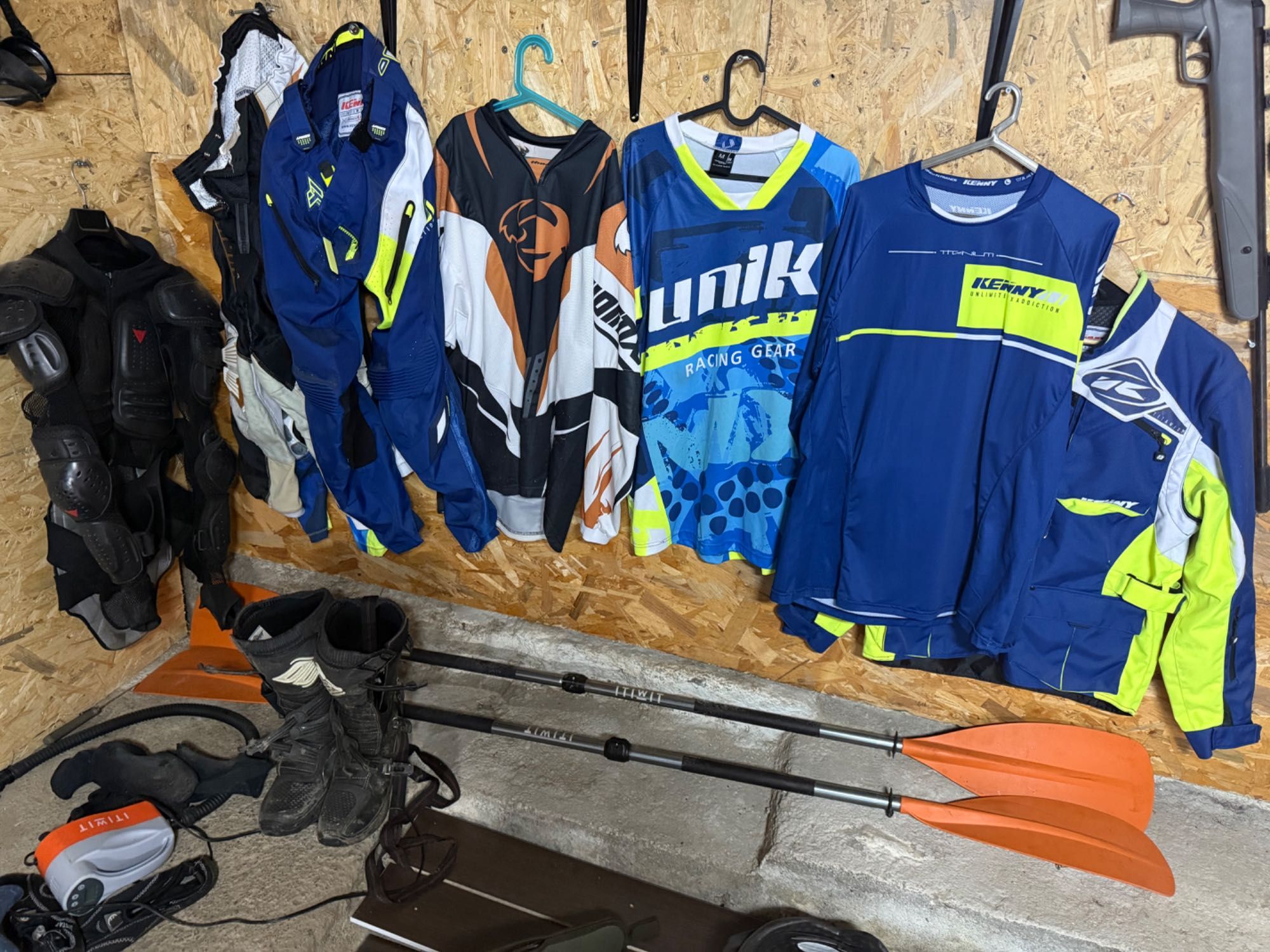 Fato motocross novo botas casaco e botas