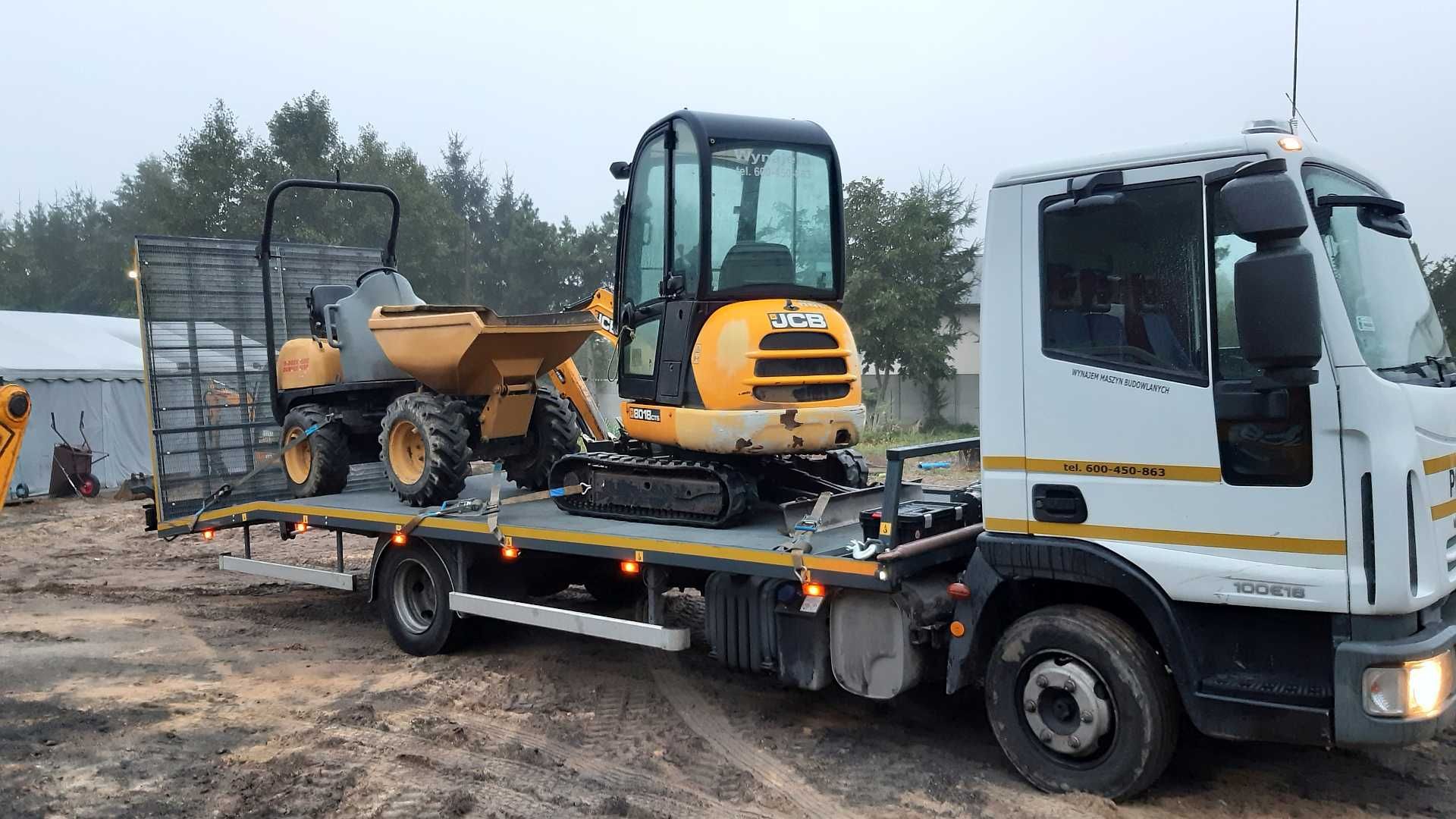 Wynajem, Minikoparki, 1,8t  2,8t  z wiertnicą, z młotem, Wozidła,
