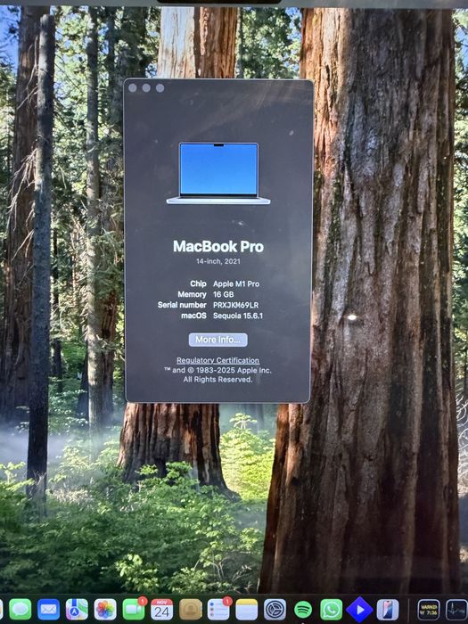 MacBook PRO 14’ 2021 16GB RAM 512 SSD