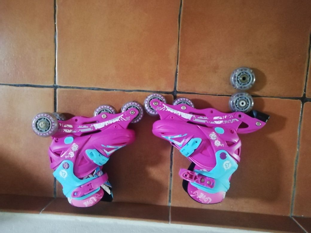 Patins em linha.
