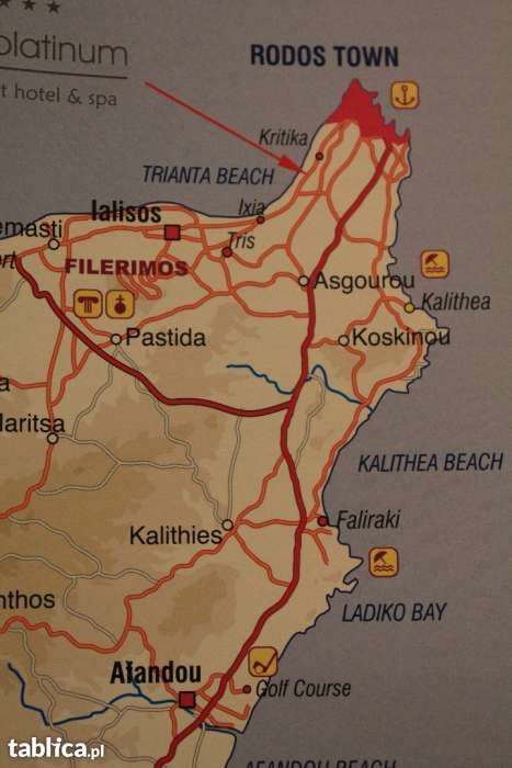 Wyspa Rodos-mapa-plan miasta-Grecja-709