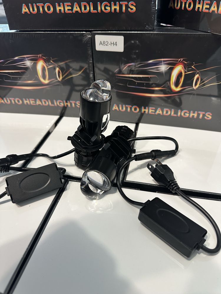 Мини Led линзы А82 H4 12-24v ЦІНА ВКАЗАНА ЗА КОМПЛЕКТ!!!