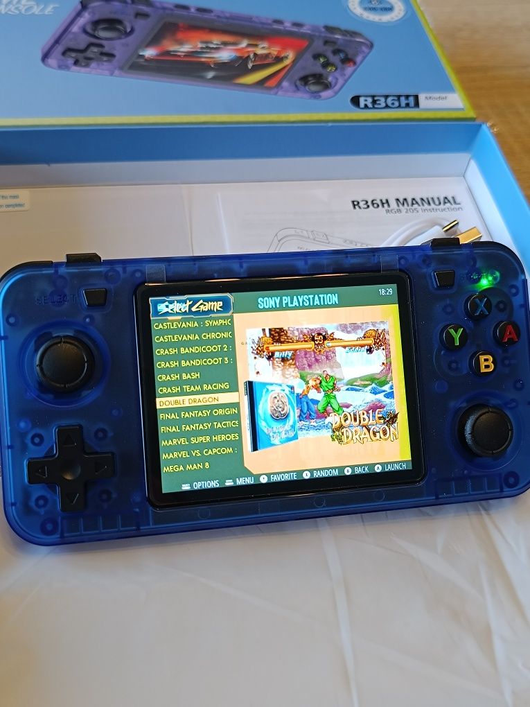 Konsola przenośna R36H BLUE 15000 GIER GameBoy Pegasus NDS PS1 N64 NEW
