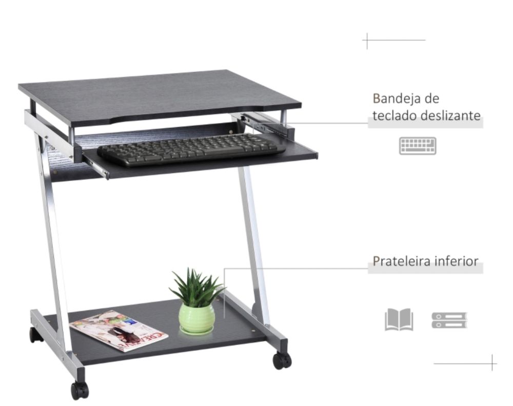 Secretaria HomCom elegant black