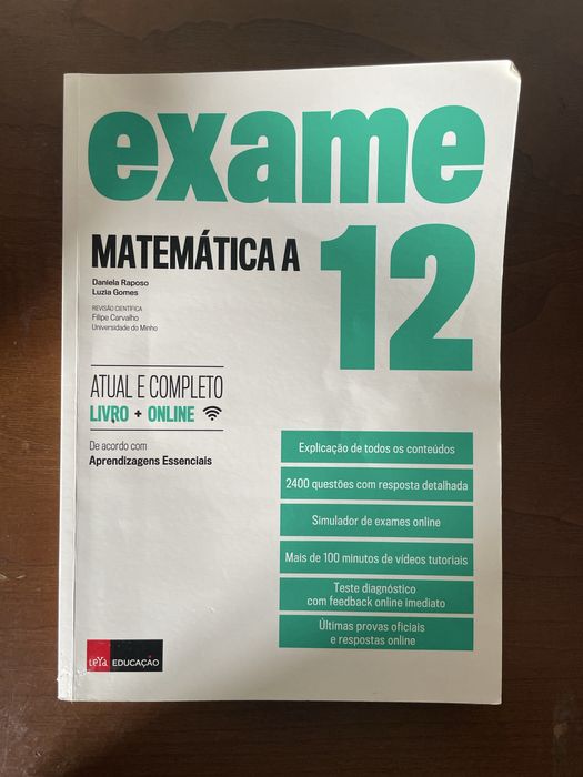 Livro Exame Matemática A 12º ano LEYA