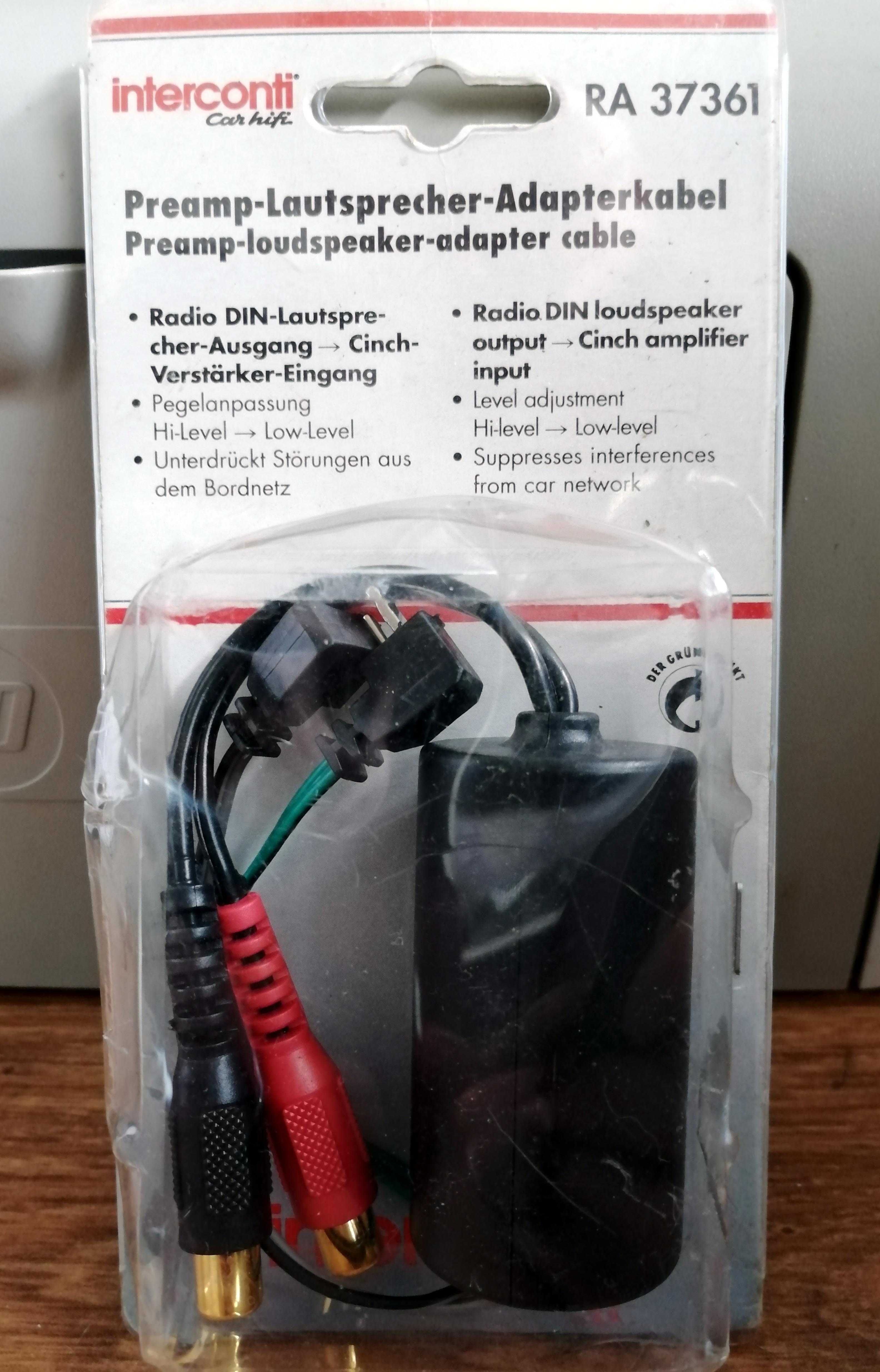 Adapter stare głośnikowe wtyki 2 Piny na Cinch