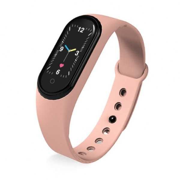Спортивний фітнес-браслет M5 Smart Watch, рожевий, пульсометр
