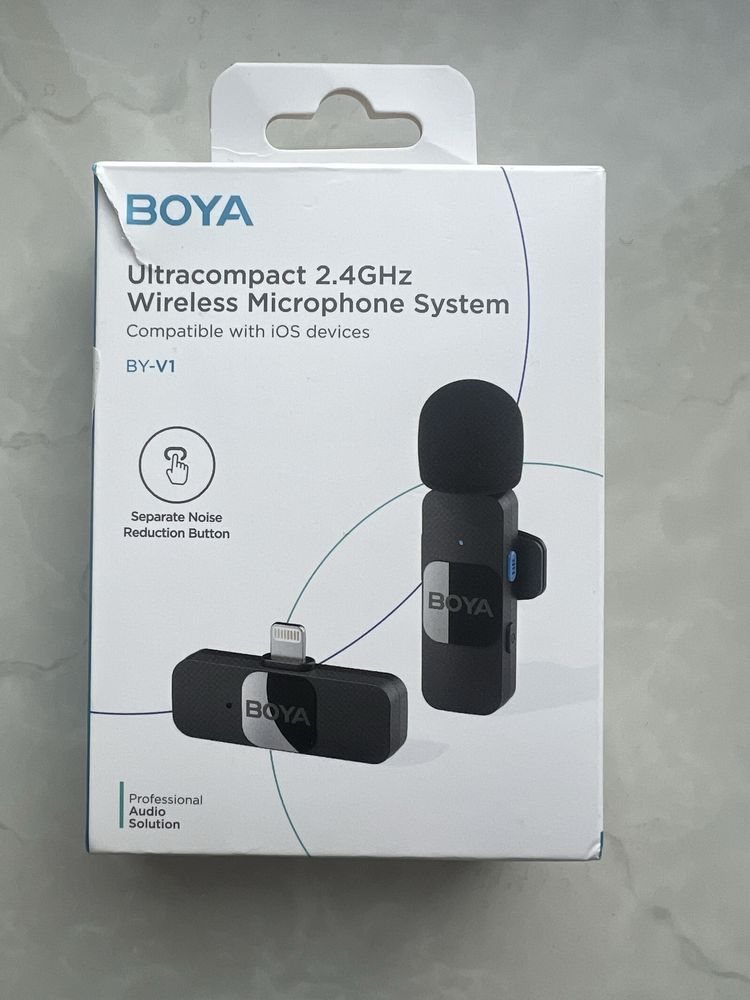 Мікрофон Boya BY-V1 для iPhone 14 і всіх попередніх моделей