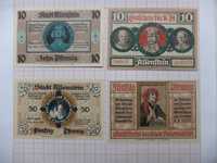 Allenstein banknoty zastępcze, pieniądz zastępczy Olsztyn 1921.