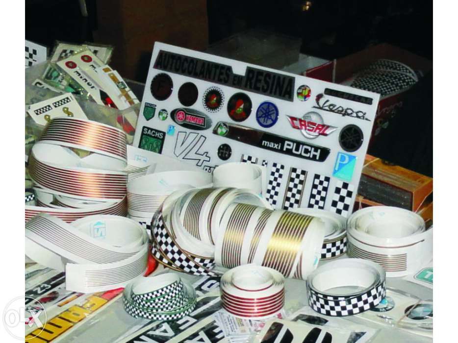 Fita xadrez autocolante motas antigas bicicletas