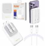 Szybki Powerbank Indukcyjny 10000Mah 22,5W 3W1 Z Kablem Lightning