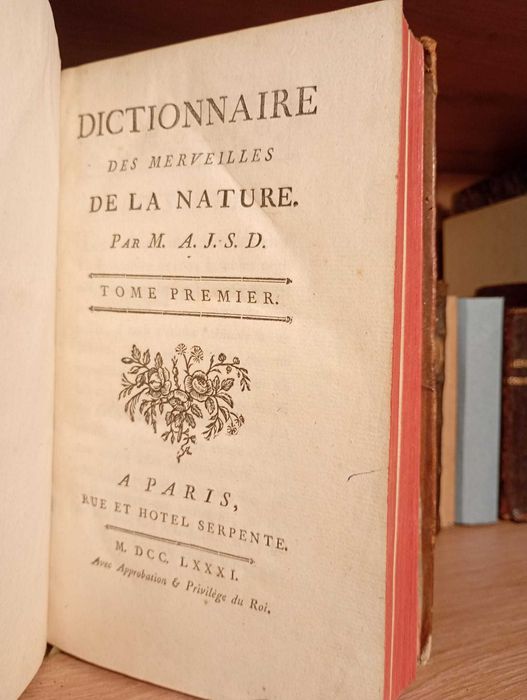 Starodruk 1770 Słownik Cudów Przyrody - T1 - Nauka - Medycyna - Optyka