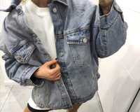 Kurtka jeansowa Zara ocieplana oversize