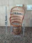 Cadeira de vime verga vintage de bonecas,
