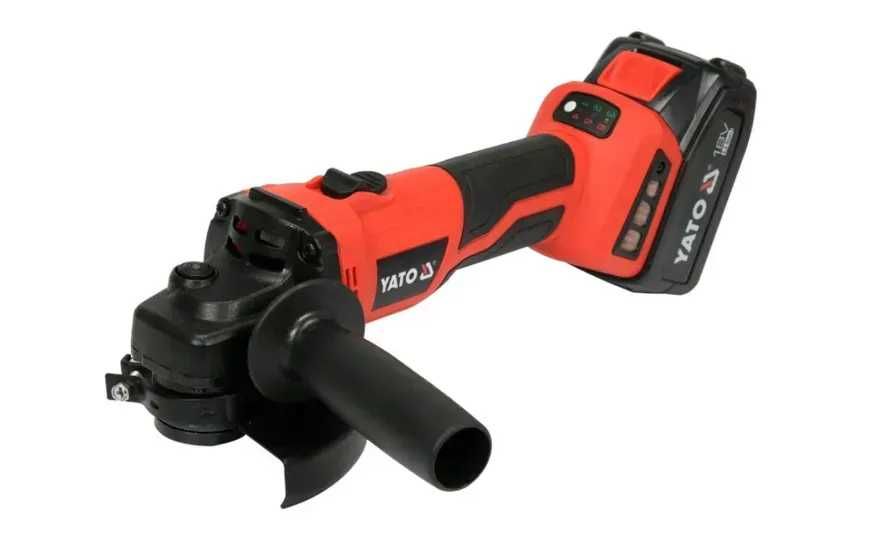 Акумуляторна безщіткова кутова шліфувальна машина YATO 125 мм