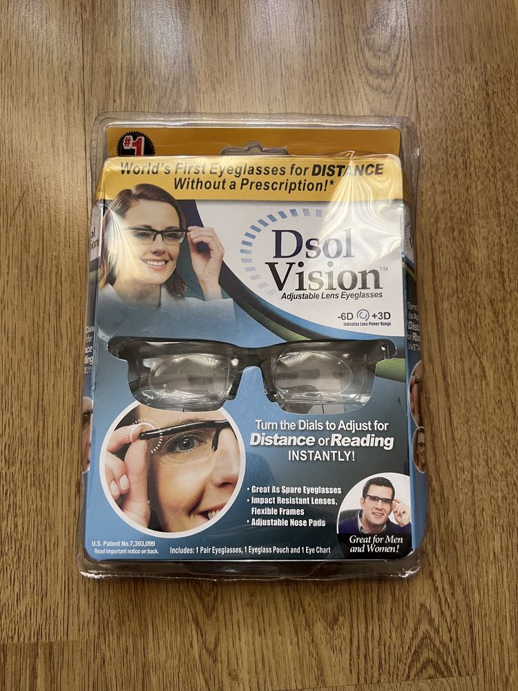 Dsol Vision regulowane okulary -6D do + 3D