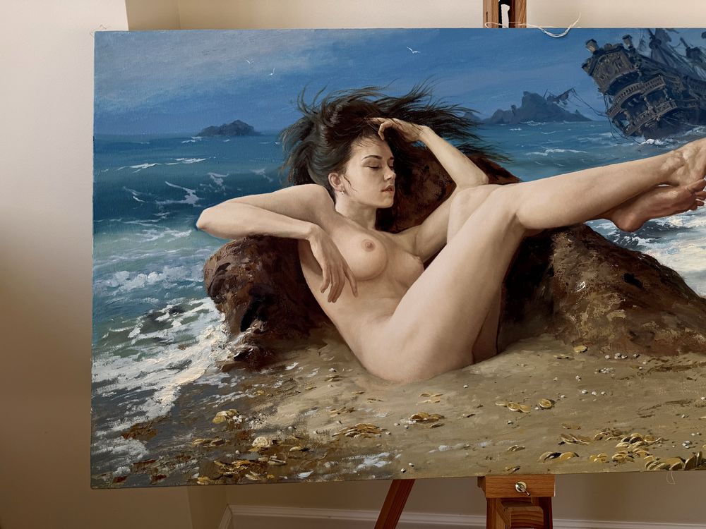 Картина В.Карпенко «Русалка» 60х110см