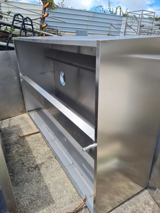 Hotte central 2200x1300x600mm com 8 filtros novos