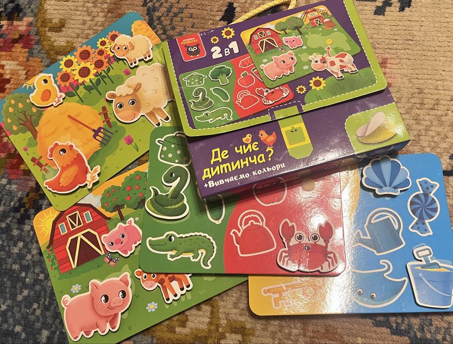 Розвивальна гра з липучками Vladi Toys Де чиє дитинча?