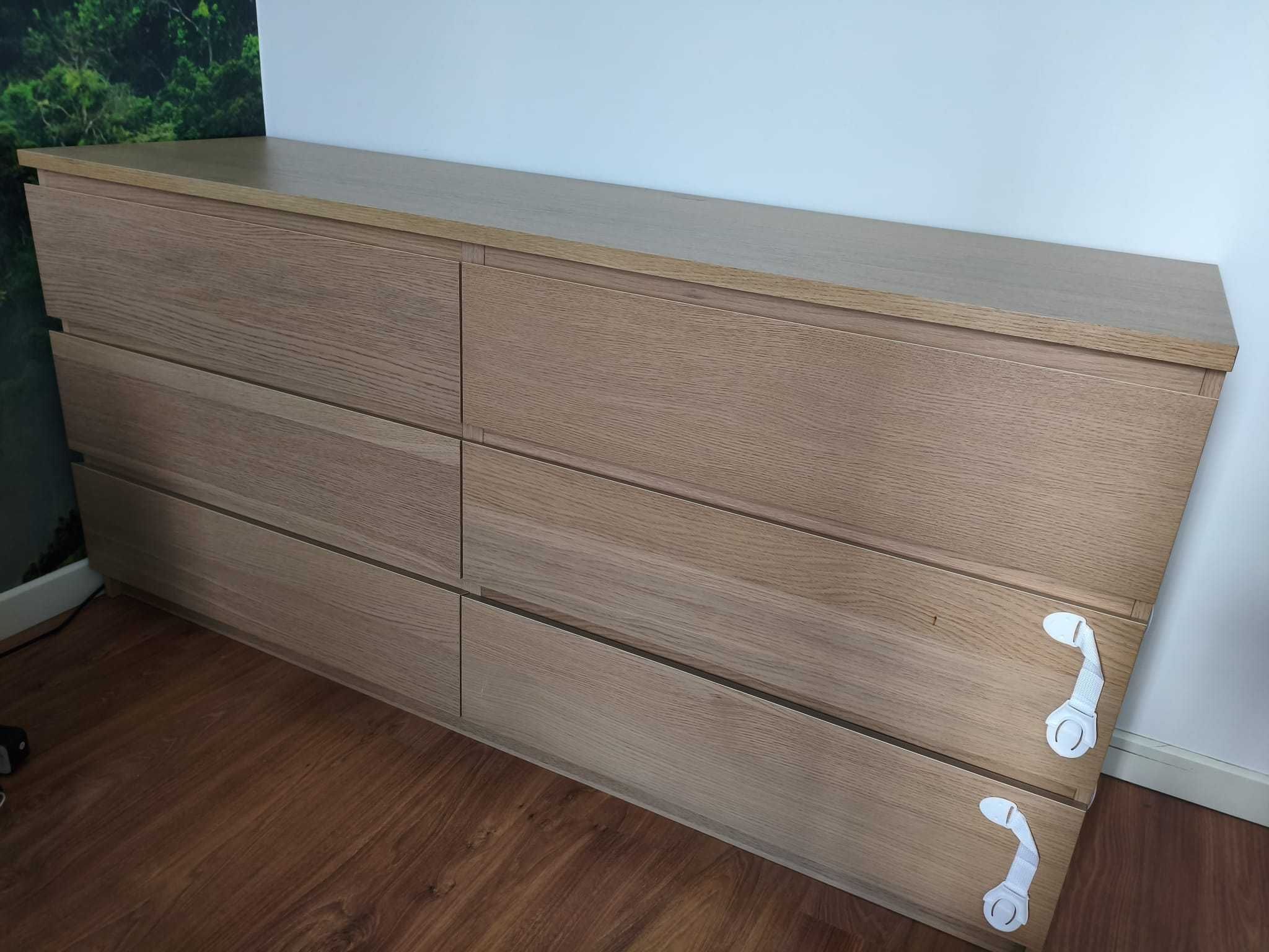 Zestaw: Łóżko, komoda, 2 szafki nocne