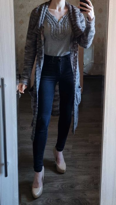 Довгий в’язаний кардиган з вовною Supertrash, розмір M-L/46-48