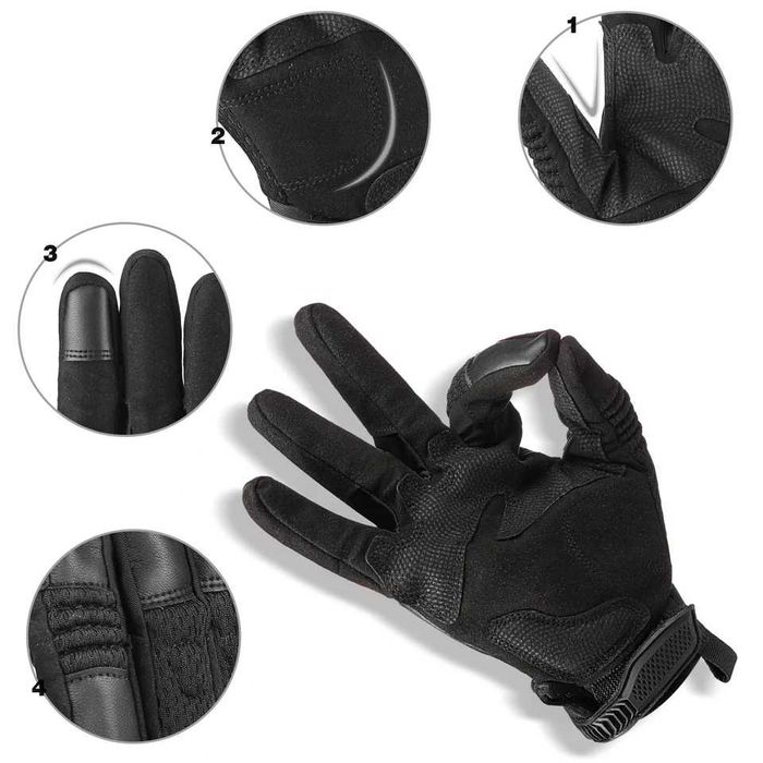 Luvas moto com proteções anti-escorregadias M L XL