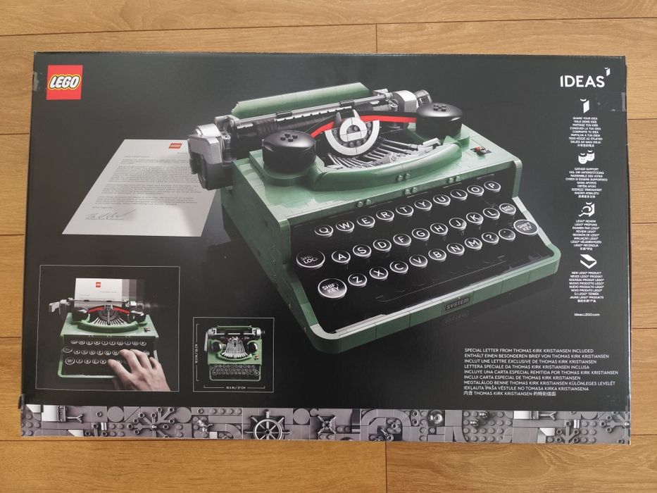 LEGO 21327 Maszyna do pisania. Nowy, zaplombowany. Ideał.