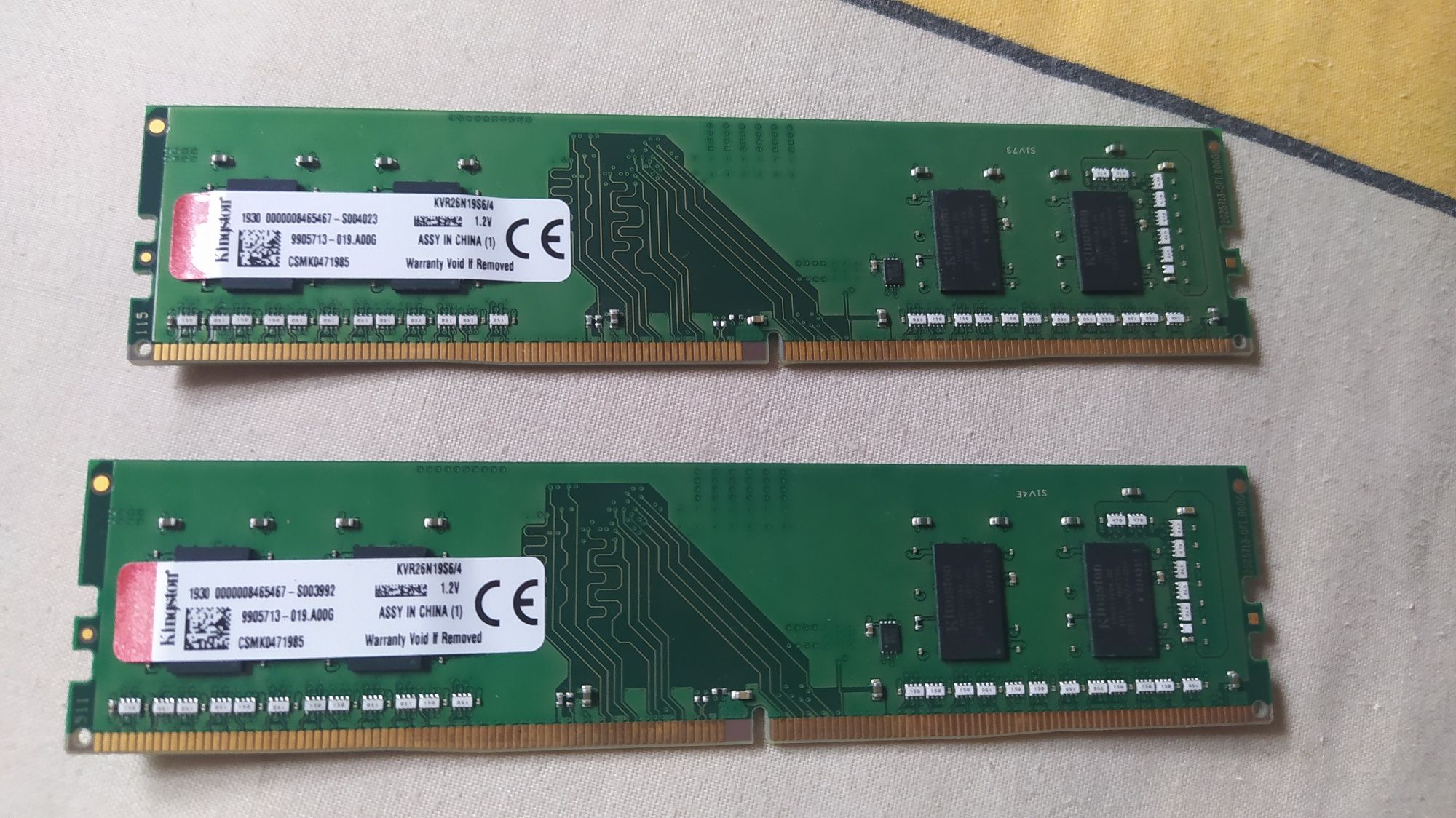 Оперативная память DDR4 KINGSTON 2666 8 gb 2/4