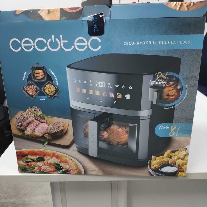Air Fryer Cecofry&Grill Duoheat 8000 8L 2200W (Black) - CECOTEC