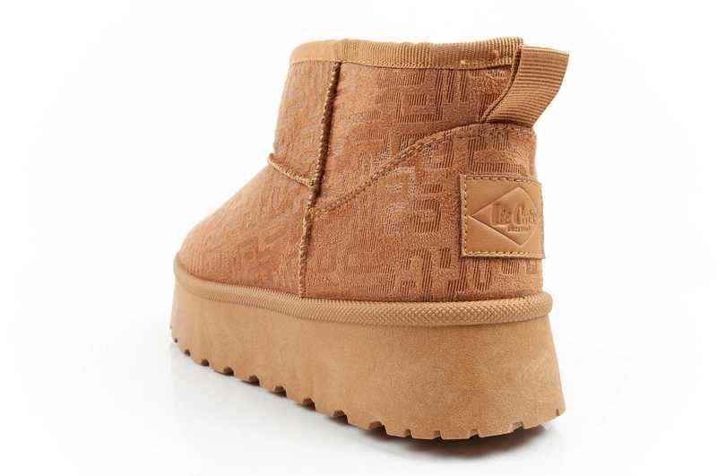 Lee Cooper śniegowce modne futerko ocieplane botki brązowe r. 36-41