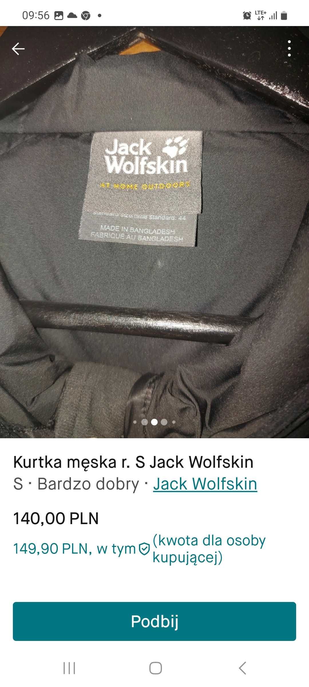 Kurtka męska r. S Jack Wolfskin