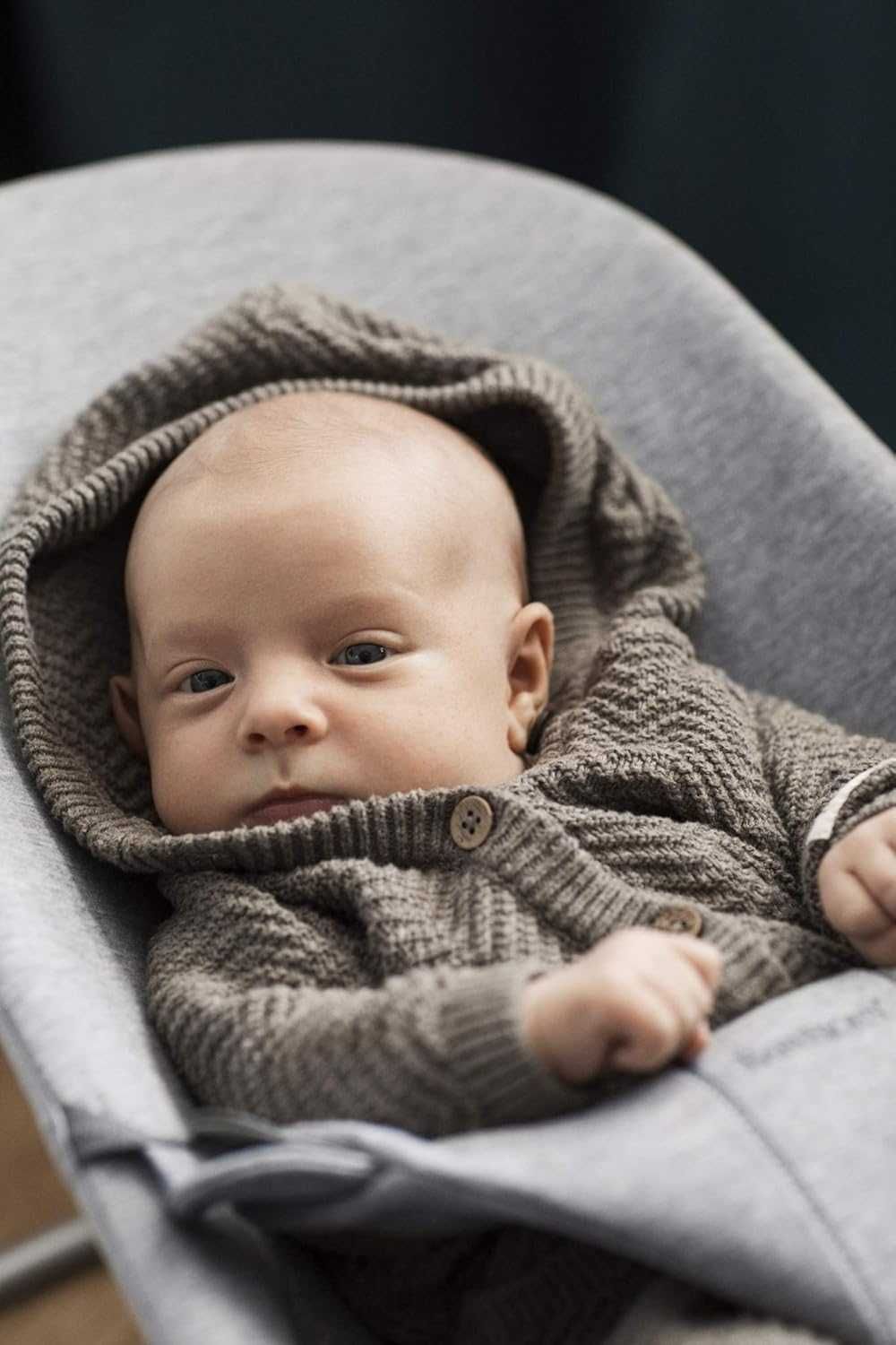 BABYBJORN Ergonomiczny Leżaczek dla Dzieci BLISS 3D Jersey Light Grey