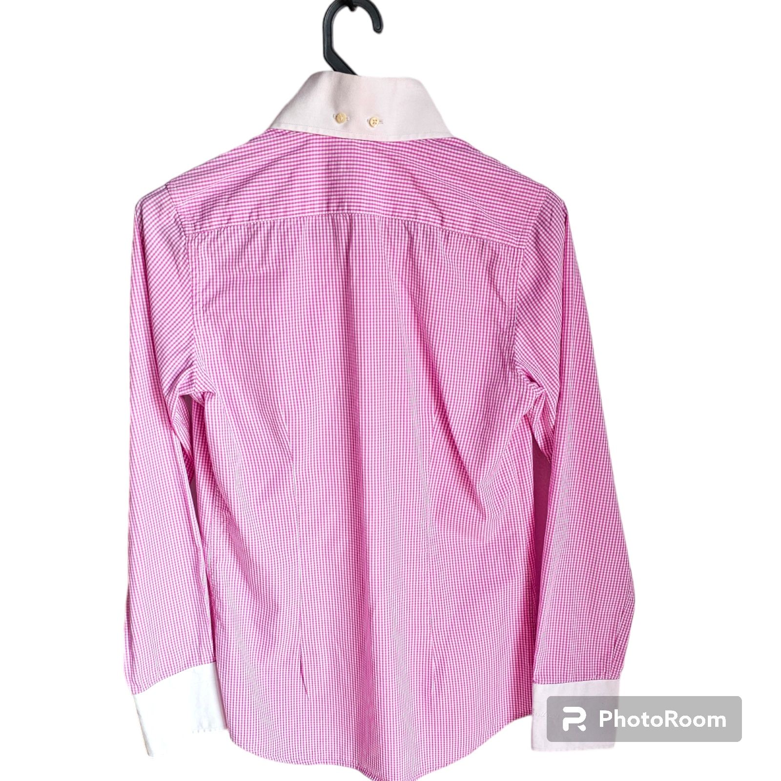 Camisa rosa com pormenor gola e mangas