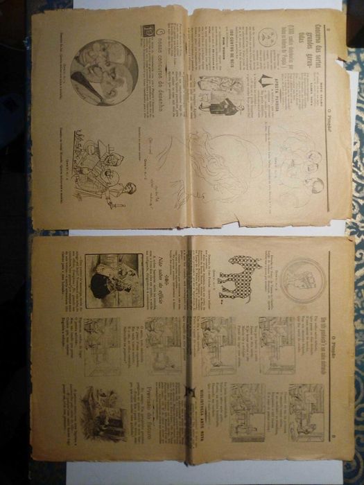 jornal humorista Pimpão (o roupão da mulher 1909 Raro  único completo