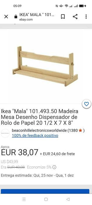 Cortinados Hilja/ Suporte papel mesa, IKEA. NOVOS