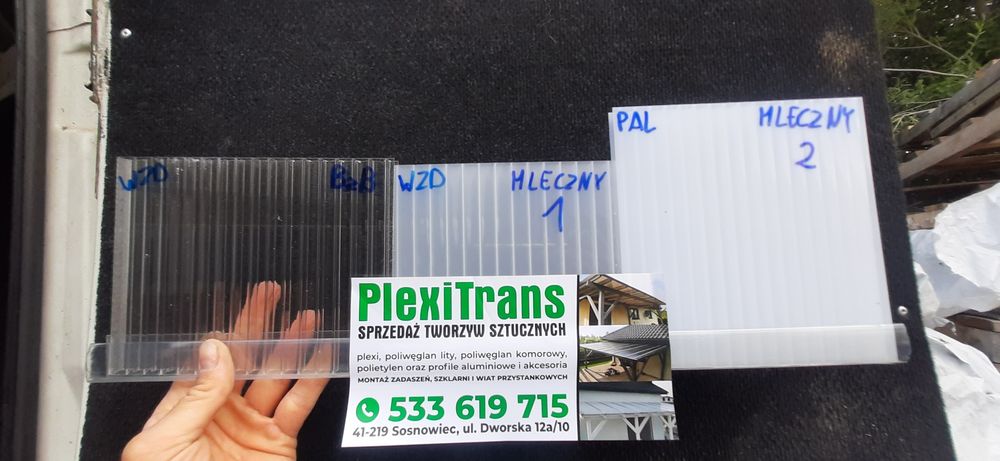 PC Poliwęglan komorowy, komórkowy, kanalikowy cięty na wymiar gr 10mm