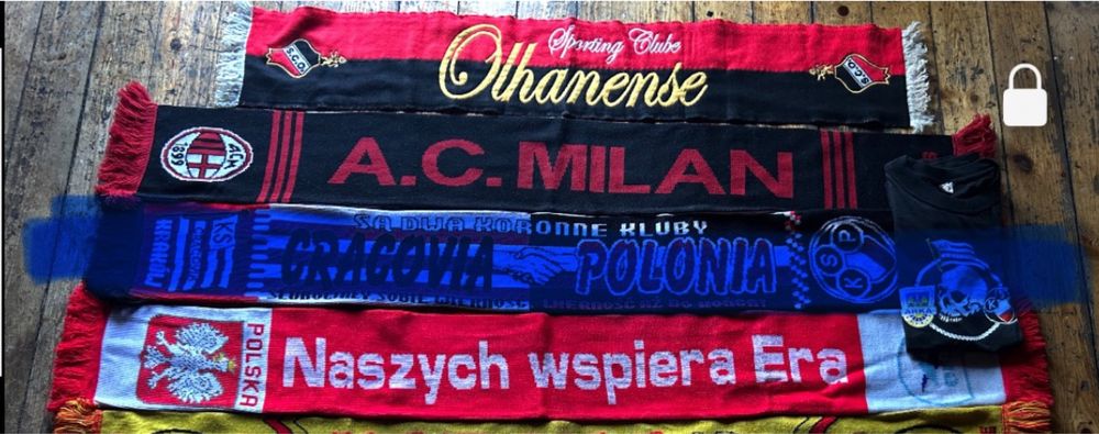 Szlik pilkarski klubowy zestaw kolekcja