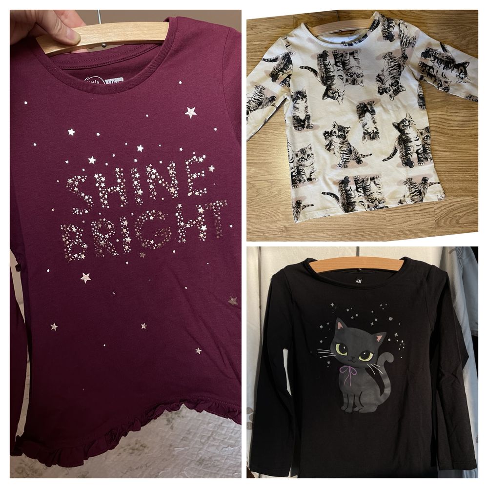 Bluzki H&M Little Kids długi rękaw stan idealny