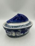 Ceramiczne naczynie pojemnik z pokrywką dzik B24068