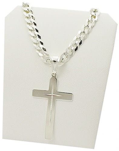 Łańcuszek Srebrny Pancerka 5,50 mm z Krzyżykiem pr 925 Grawer  Gratis
