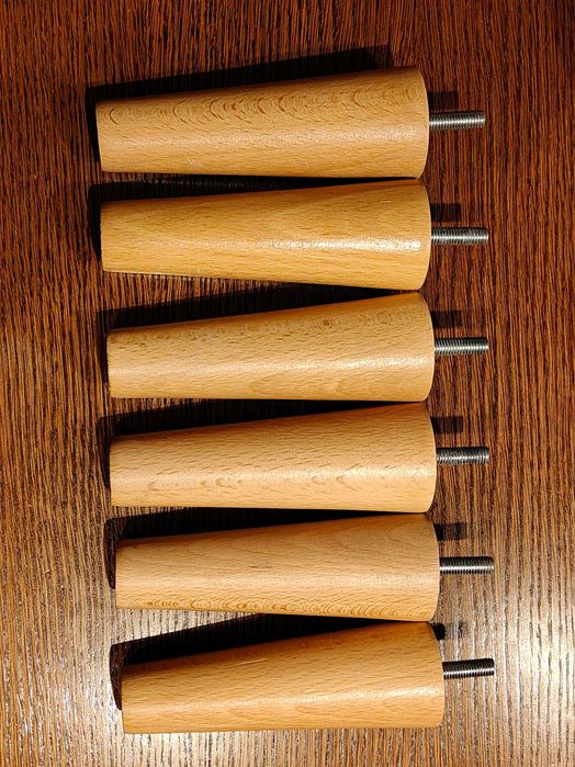 6x Noga meblowa 13 cm Nóżka drewniana