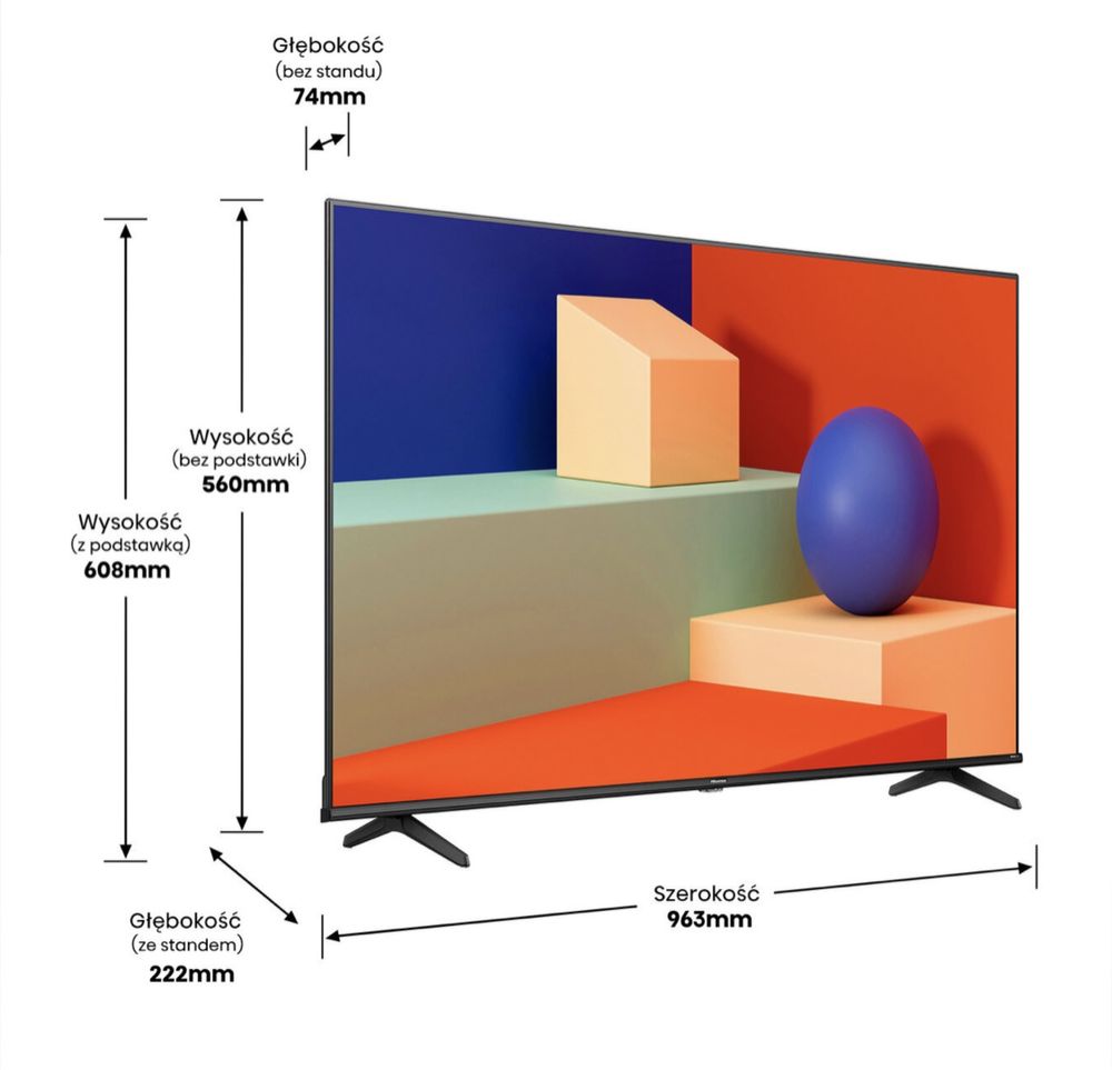 Telewizor Hisense 43”  4k smart wi-fi