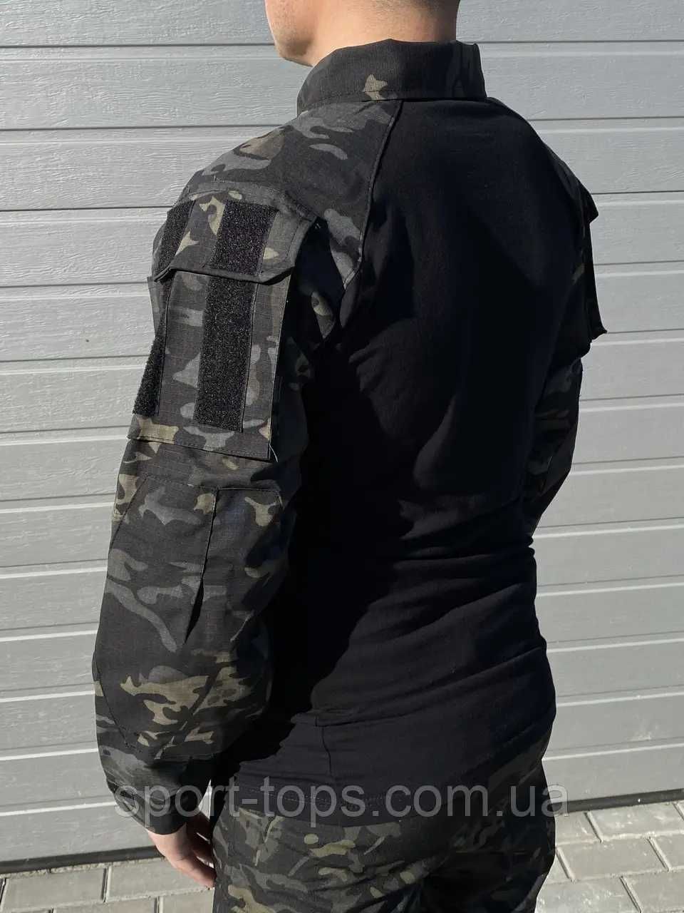 Тактична сорочка Убакс чорний камуфляж/ Tactical Ubacs