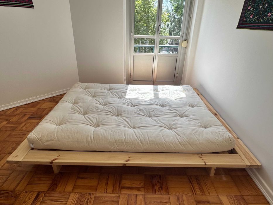 Karup Design Cama de casal Japan Bed com Coconut futton 160 x 200 cm