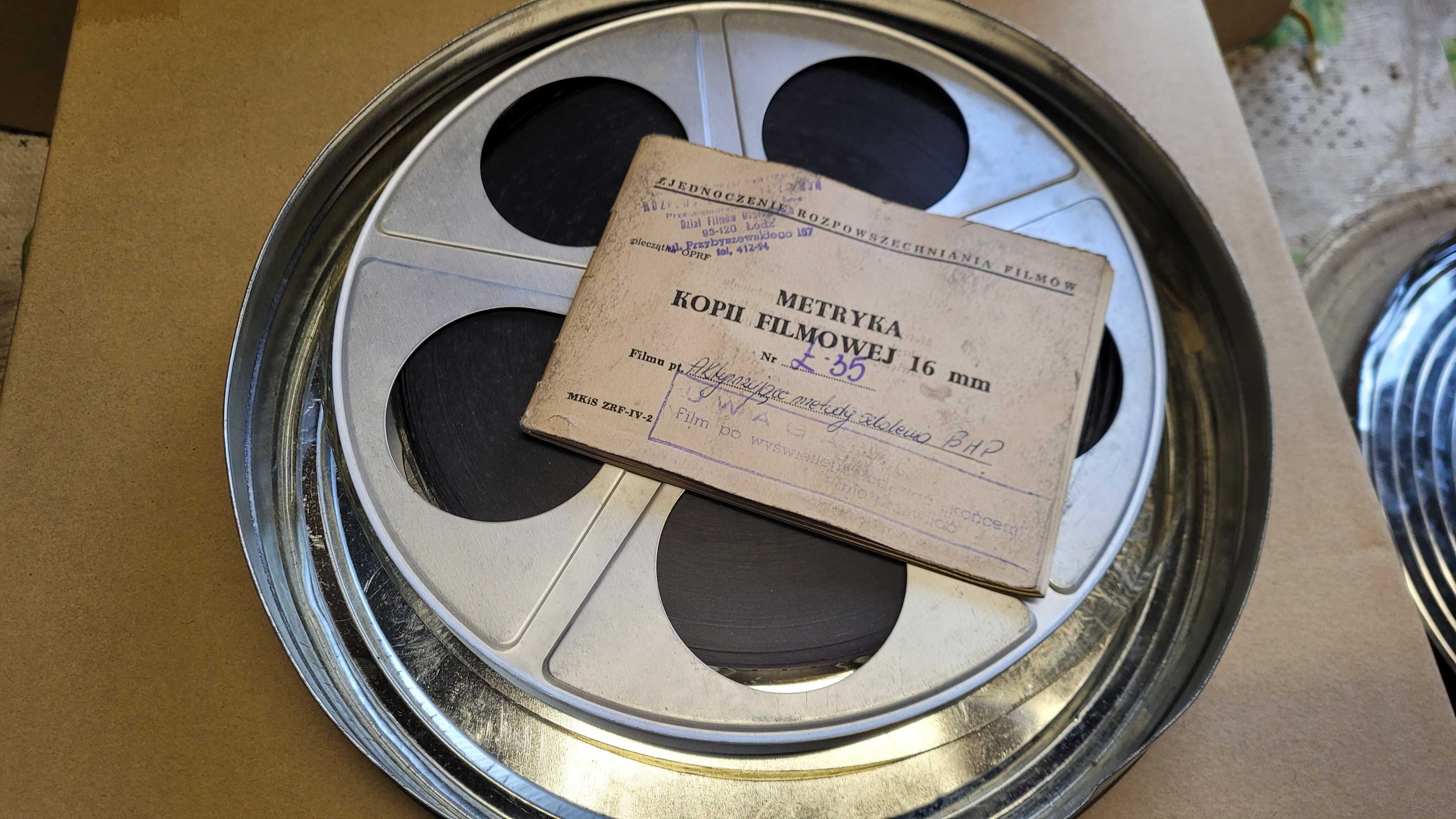 Szpule filmowe filmy na szpulach taśma filmowa 16 mm