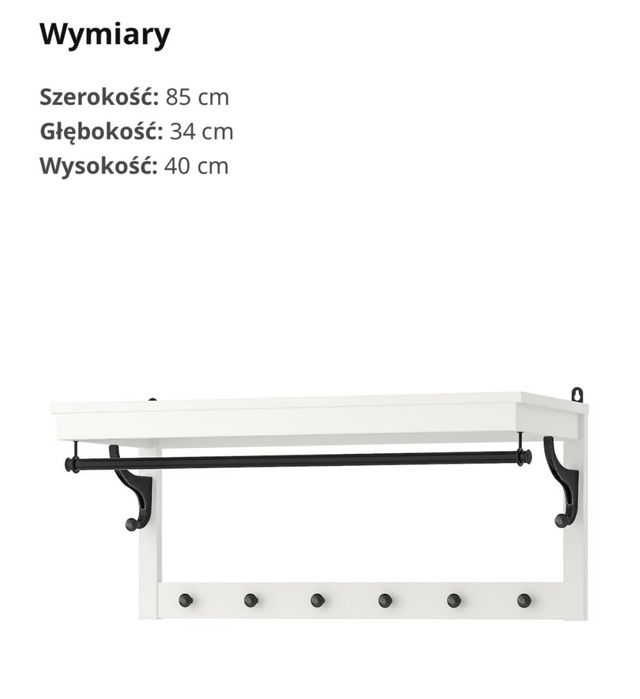 Wieszak Ikea hemnes / wysyłka