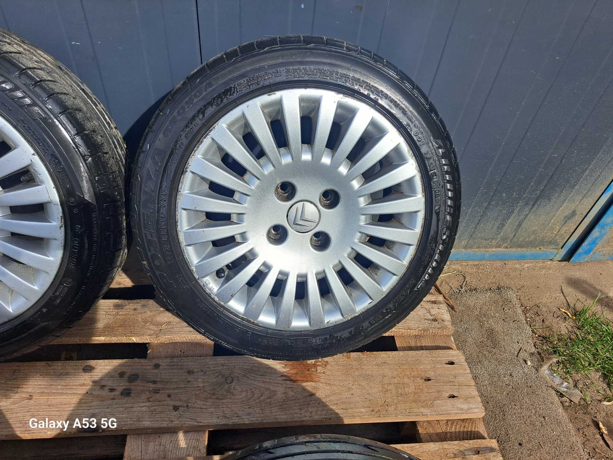 Alufelgi Citroen 4x108 175/55 R15 opony lato 2020 rok BRIDGESTONE