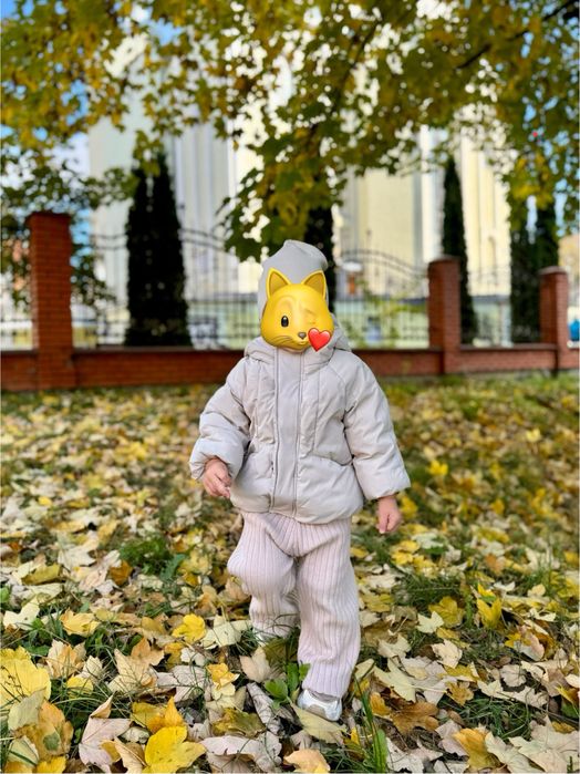 Зимова бежева курточка Zara 92р 18-24міс 1,5-2р дитяча