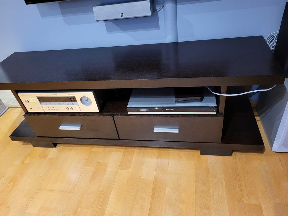 SZAFKA RTV Jerczyńscy - fornirowany dąb wenge 150x38 cm